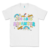 White 100 days brighter Classic Tee - MaliasSmallBusiness