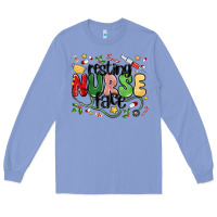 Colony Blue resting nurse face Long Sleeve Tee - MaliasSmallBusiness
