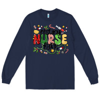Navy resting nurse face Long Sleeve Tee - MaliasSmallBusiness
