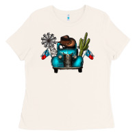Bone texas truck Ladies Tee - CowhideDigitalArt