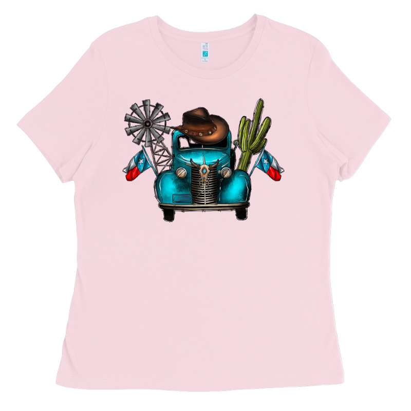 Texas Truck Ladies Tee by CowhideDigitalArt | Teevron
