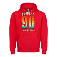 Red august 90 limited edition Zipper Hoodie - Bettercallsaul