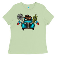 Matcha texas truck Ladies Tee - CowhideDigitalArt
