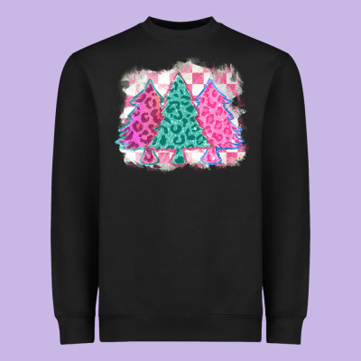 Christmas Leopard Trees Heavyweight Sweatshirt Designed By Maliassmallbusiness