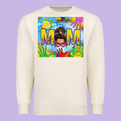 Messy Bun Autism Mom 20oz Skinny Tumbler Premium Sweatshirt Designed By Tumblerdesignbyshophia