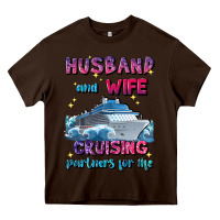 Chocolate Brown husband and wife cruising partners for life Heavy Core Tee - JahusDesignShop