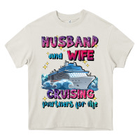 Cream husband and wife cruising partners for life Heavy Core Tee - JahusDesignShop