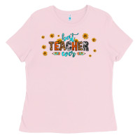 Bubblegum Pink best teacher ever 16oz libbey glass Ladies Tee - HRA Design Shop