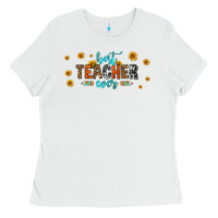 White best teacher ever 16oz libbey glass Ladies Tee - HRA Design Shop