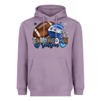 Lavender Touchdown season American Football blue team color Heavyweight Hoodie - HowdyJamesFarm