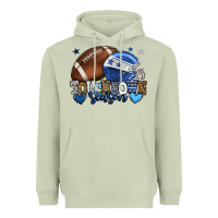 Matcha Touchdown season American Football blue team color Heavyweight Hoodie - HowdyJamesFarm