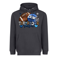Smoke Touchdown season American Football blue team color Heavyweight Hoodie - HowdyJamesFarm