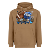 Toasted Coconut Touchdown season American Football blue team color Heavyweight Hoodie - HowdyJamesFarm