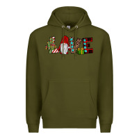 Army Green love gnome Premium Hoodie - JahusDesignShop