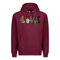 Burgundy love gnome Premium Hoodie - JahusDesignShop