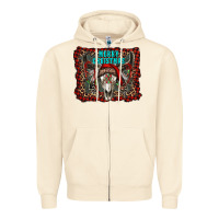Sandshell merry christmas bull skull Zipper Hoodie - RanaPortraitStore