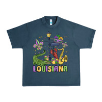 Midnight Navy louisiana mardi gras Urban Heavy Tee - MaliasSmallBusiness
