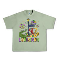 Oil Green louisiana mardi gras Urban Heavy Tee - MaliasSmallBusiness