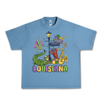 Pebble Blue louisiana mardi gras Urban Heavy Tee - MaliasSmallBusiness