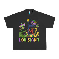 Pigment Black louisiana mardi gras Urban Heavy Tee - MaliasSmallBusiness