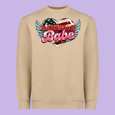 American Babe Heavyweight Sweatshirt Designed By Nancycooperartshop