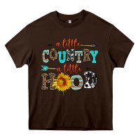 Chocolate Brown a little country a little hood Heavy Core Tee - AdoDesignShop