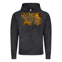 Camouflage Leopard Sunflower Background Vintage Hoodie | Teevron