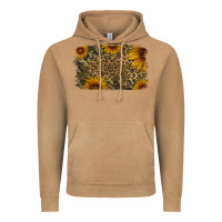 Vintage Camel Camouflage Leopard Sunflower Background Vintage Hoodie - Jasminsmagicworld