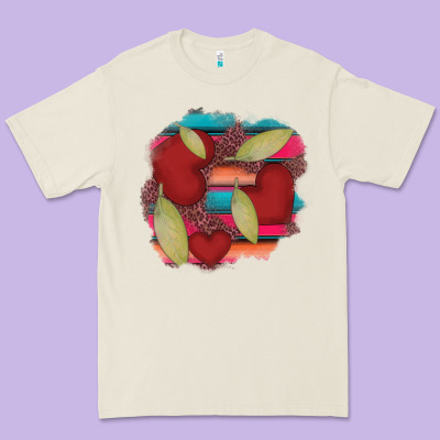 Heart And Serape Patches Premium Tee Designed By Adodesignshop