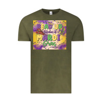 Vintage Olive bead up bitches it's mardi gras Vintage Tee - MaliasSmallBusiness