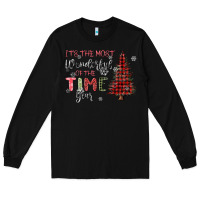 Black its the most wonderful time of the year Long Sleeve Tee - MaliasSmallBusiness