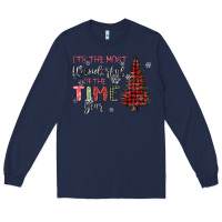 Navy its the most wonderful time of the year Long Sleeve Tee - MaliasSmallBusiness