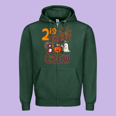 2rd Grade Boo Crew Zipper Hoodie Designed By Bettercallsaul