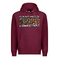Burgundy its the guts and its the glory a hundred stripes Premium Hoodie - CowGirlArtShop