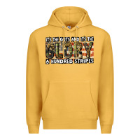 Mustard its the guts and its the glory a hundred stripes Premium Hoodie - CowGirlArtShop