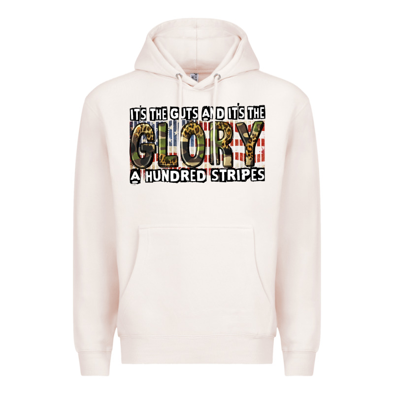 Its The Guts And Its The Glory A Hundred Stripes Premium Hoodie by CowGirlArtShop | Teevron