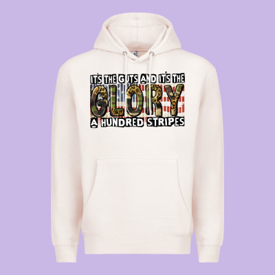 Its The Guts And Its The Glory A Hundred Stripes Premium Hoodie Designed By Cowgirlartshop