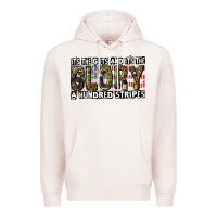 Pale Pink its the guts and its the glory a hundred stripes Premium Hoodie - CowGirlArtShop