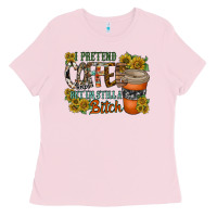Bubblegum Pink coffee Ladies Tee - RacoonDesign