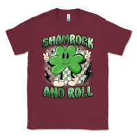 Burgundy shamrock and roll Classic Tee - MaliasSmallBusiness