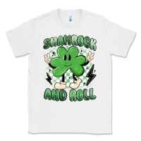 White shamrock and roll Classic Tee - MaliasSmallBusiness