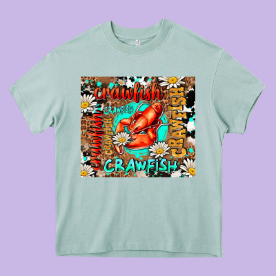 Western Crawfish Heavy Core Tee Designed By Adodesignshop