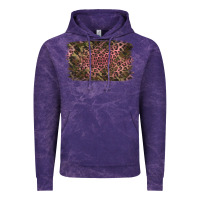 Cloud Purple Camouflage Pink Leopard Background Vintage Hoodie - Jasminsmagicworld