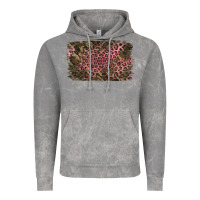 Cloud Rock Camouflage Pink Leopard Background Vintage Hoodie - Jasminsmagicworld