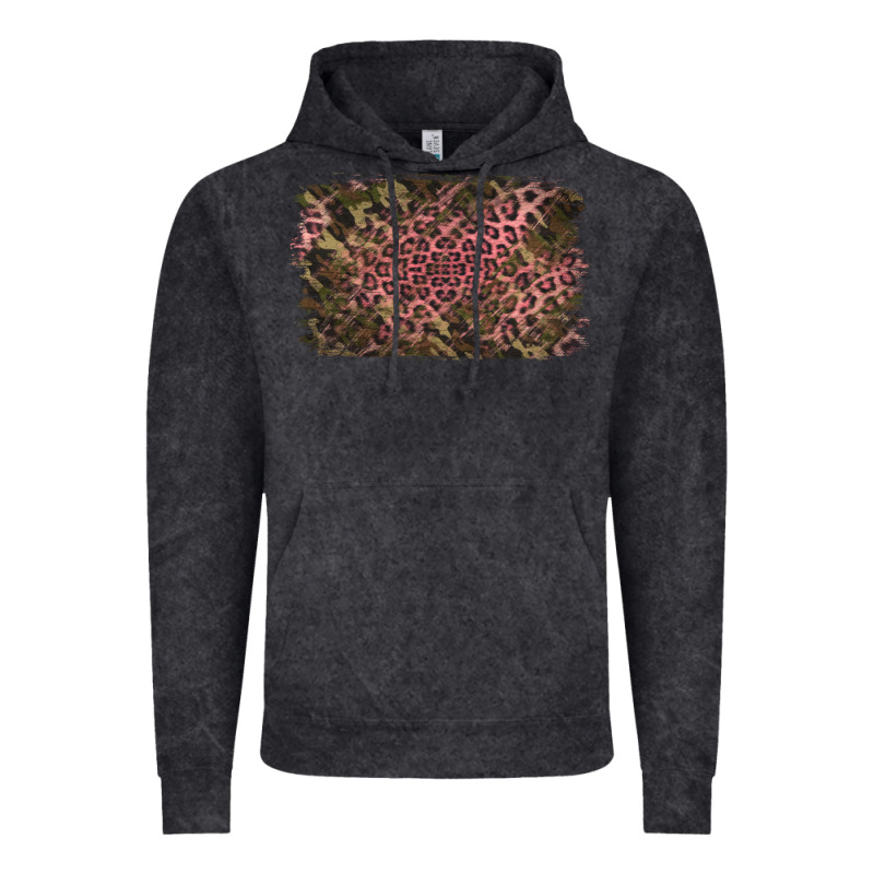 Camouflage Pink Leopard Background Vintage Hoodie by Jasminsmagicworld | Teevron