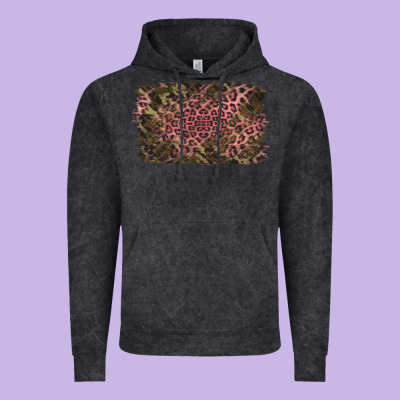 Camouflage Pink Leopard Background Vintage Hoodie Designed By Jasminsmagicworld