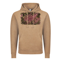 Vintage Coffee Camouflage Pink Leopard Background Vintage Hoodie - Jasminsmagicworld