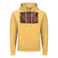 Vintage Mustard Camouflage Pink Leopard Background Vintage Hoodie - Jasminsmagicworld