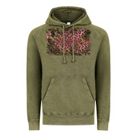 Vintage Olive Camouflage Pink Leopard Background Vintage Hoodie - Jasminsmagicworld