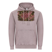 Vintage Zinc Camouflage Pink Leopard Background Vintage Hoodie - Jasminsmagicworld